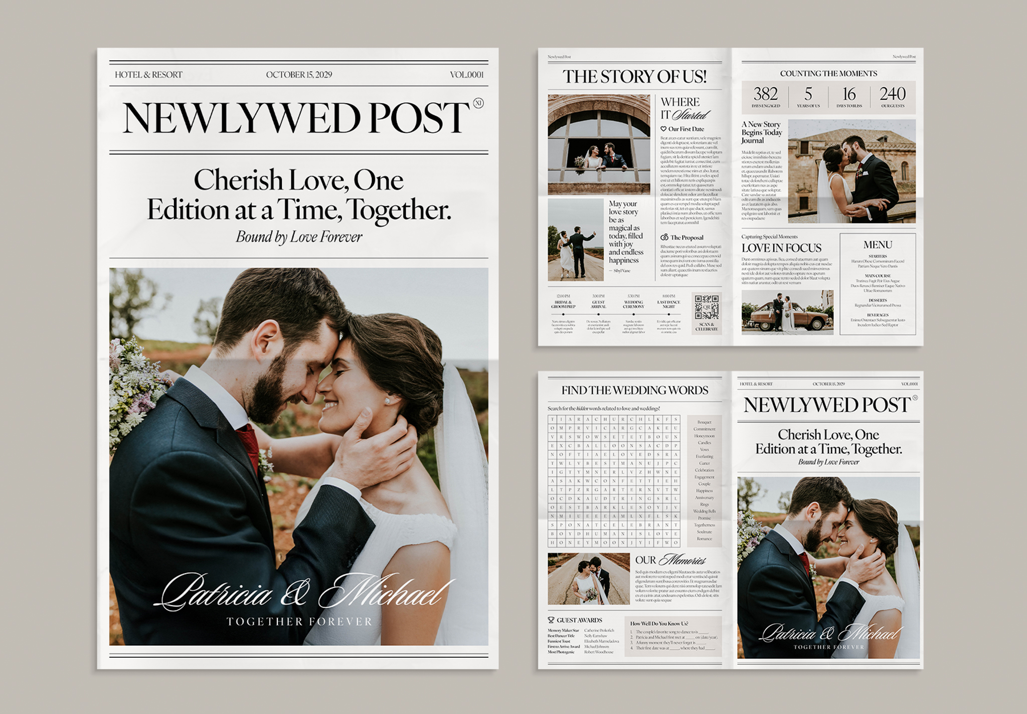 Wedding Newspaper Template