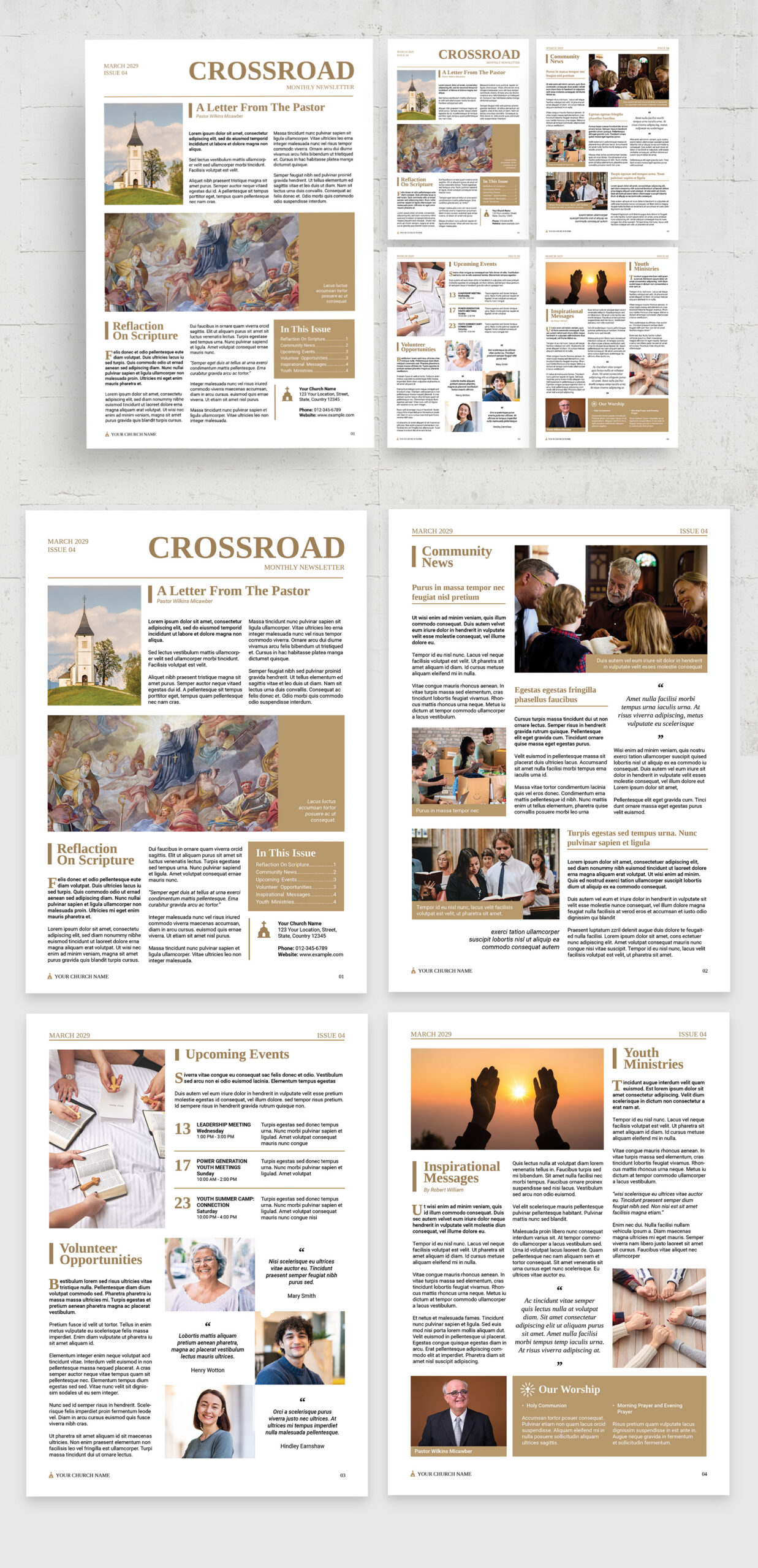 Church Newsletter Template - Full Preview
