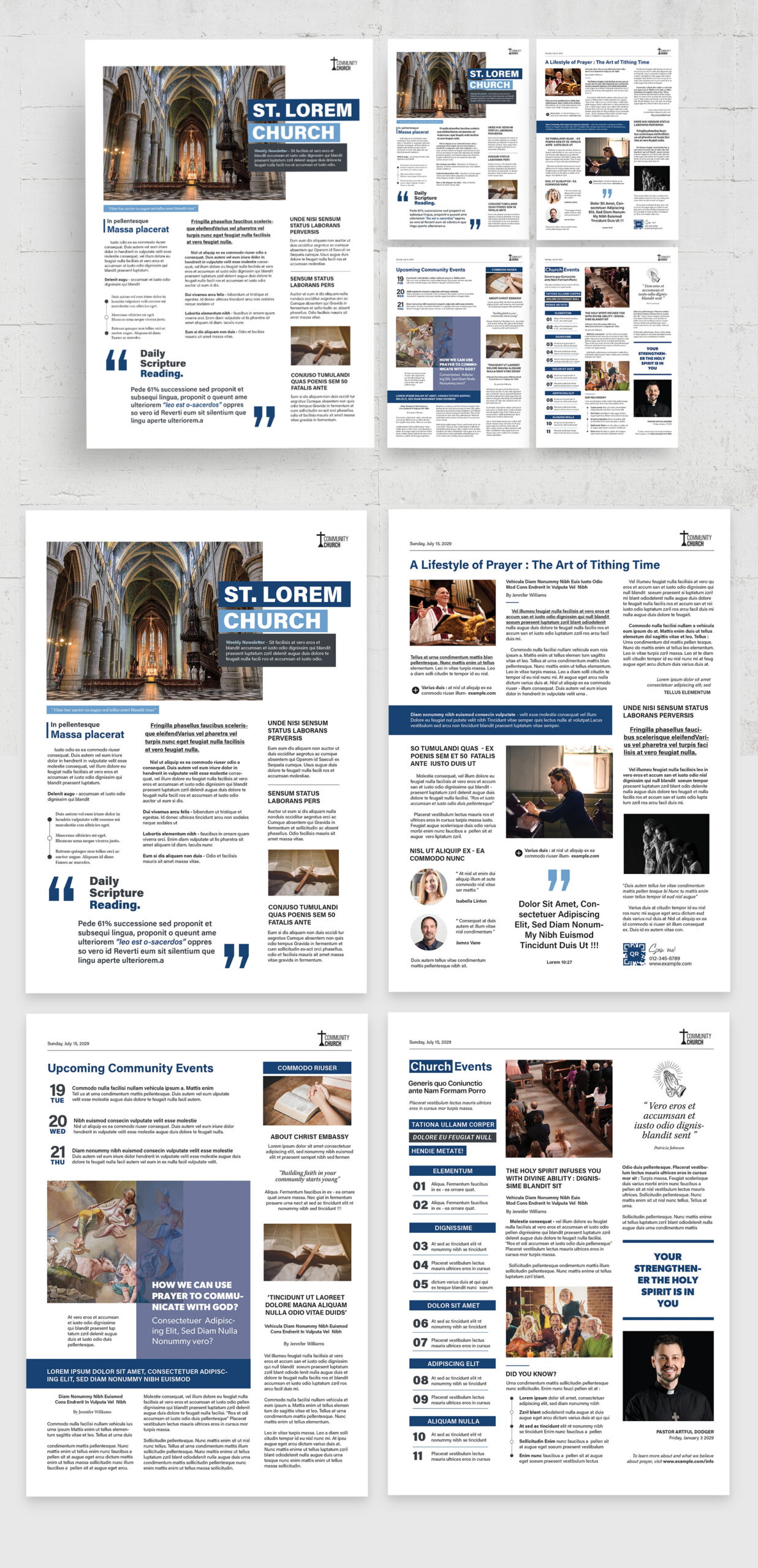 Church Newsletter Template - Full Preview