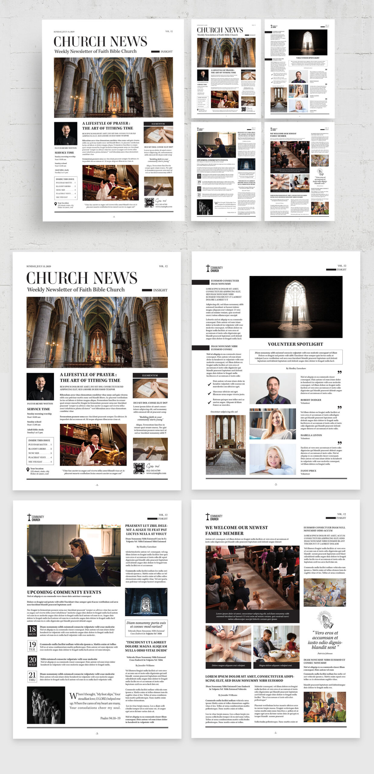Church Newsletter Template - Full Preview