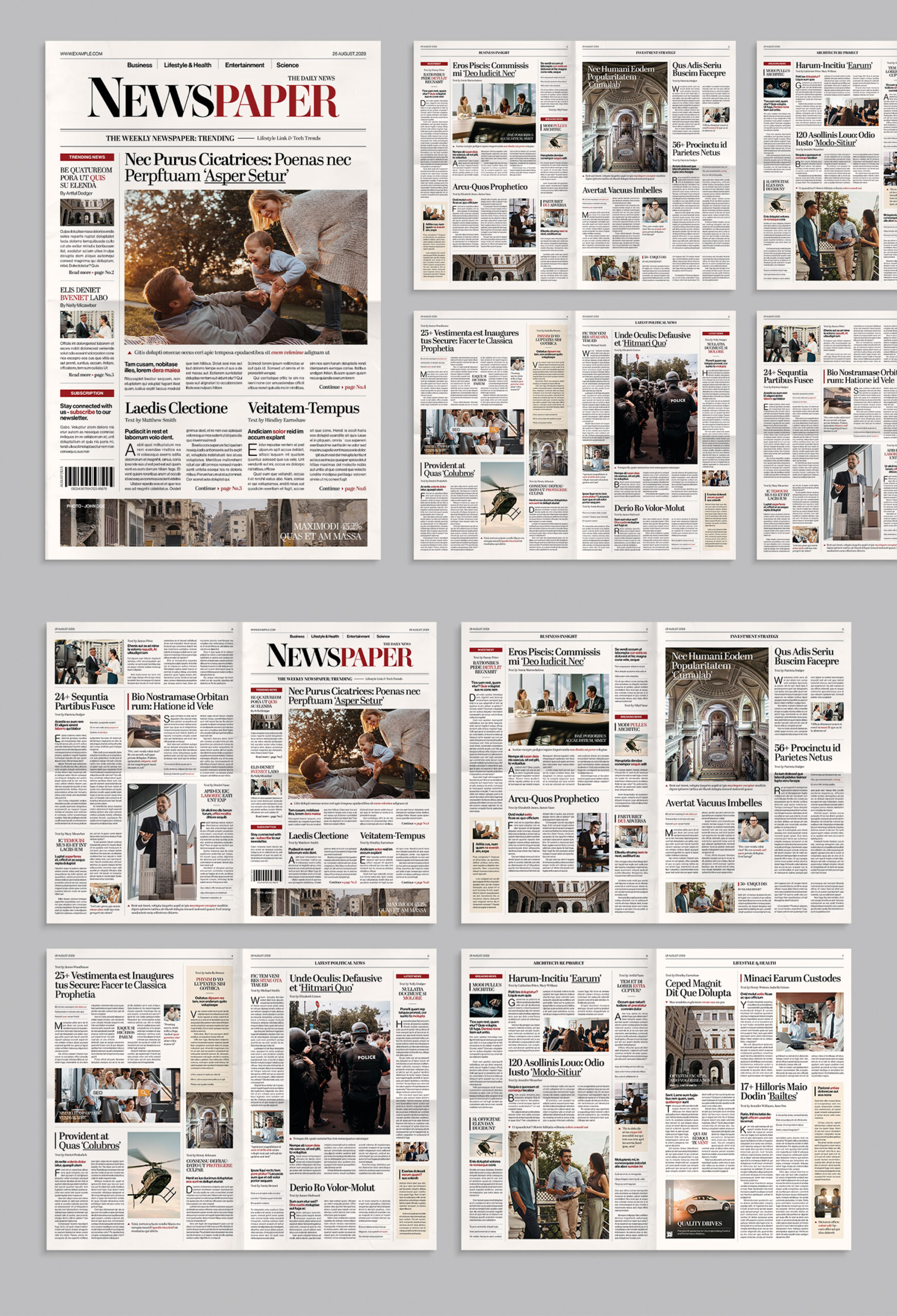 Classic Newspaper Template - Full Preview