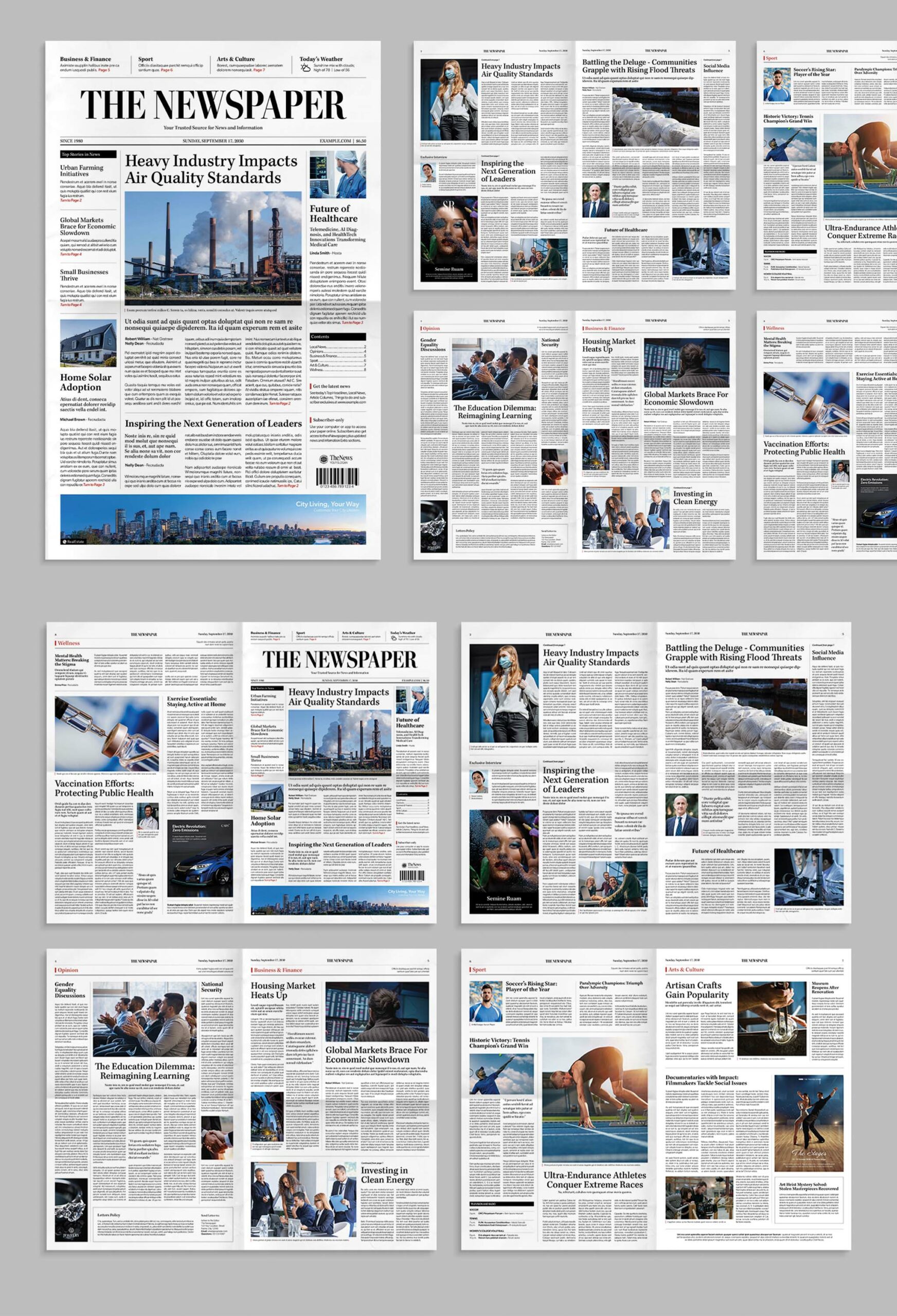 Classic Newspaper Template - Full Preview
