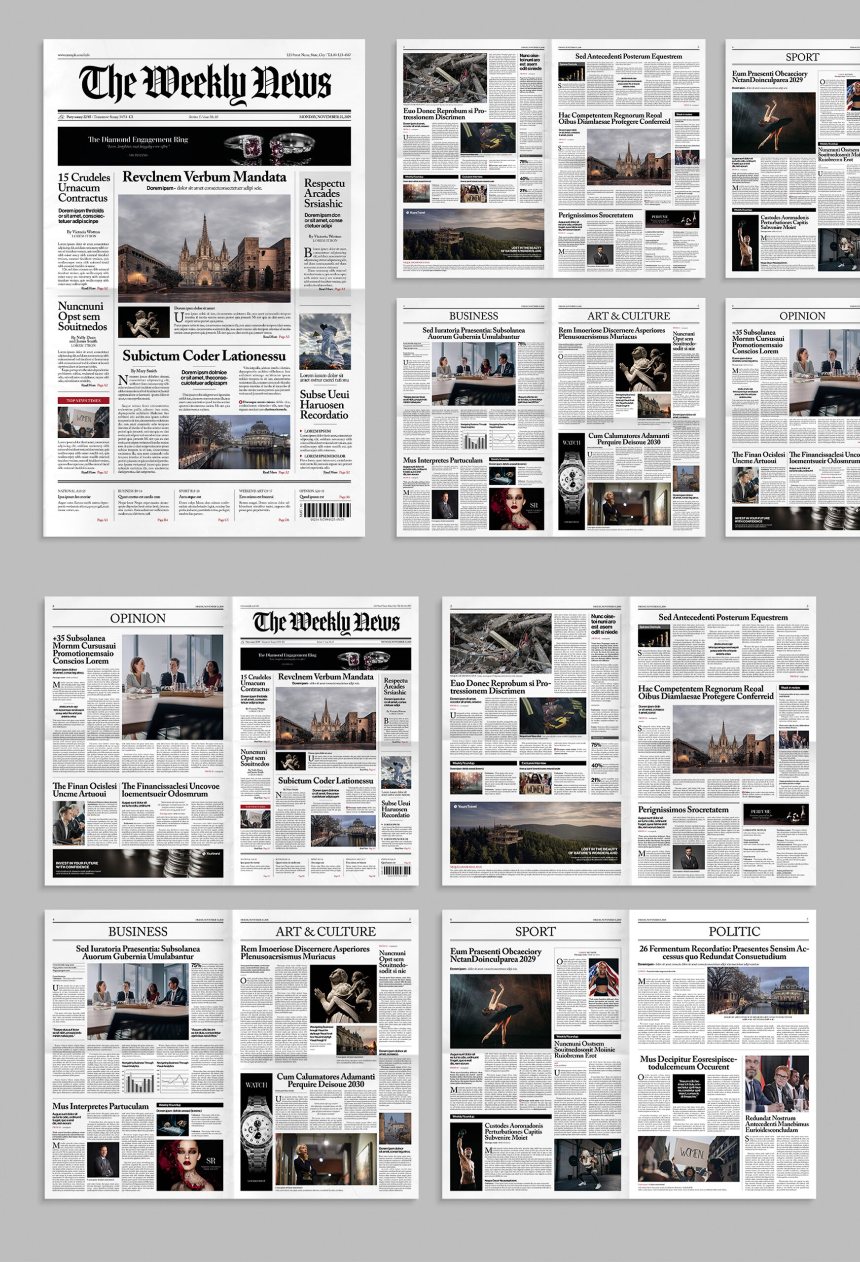 Classic Newspaper Template - Full Preview