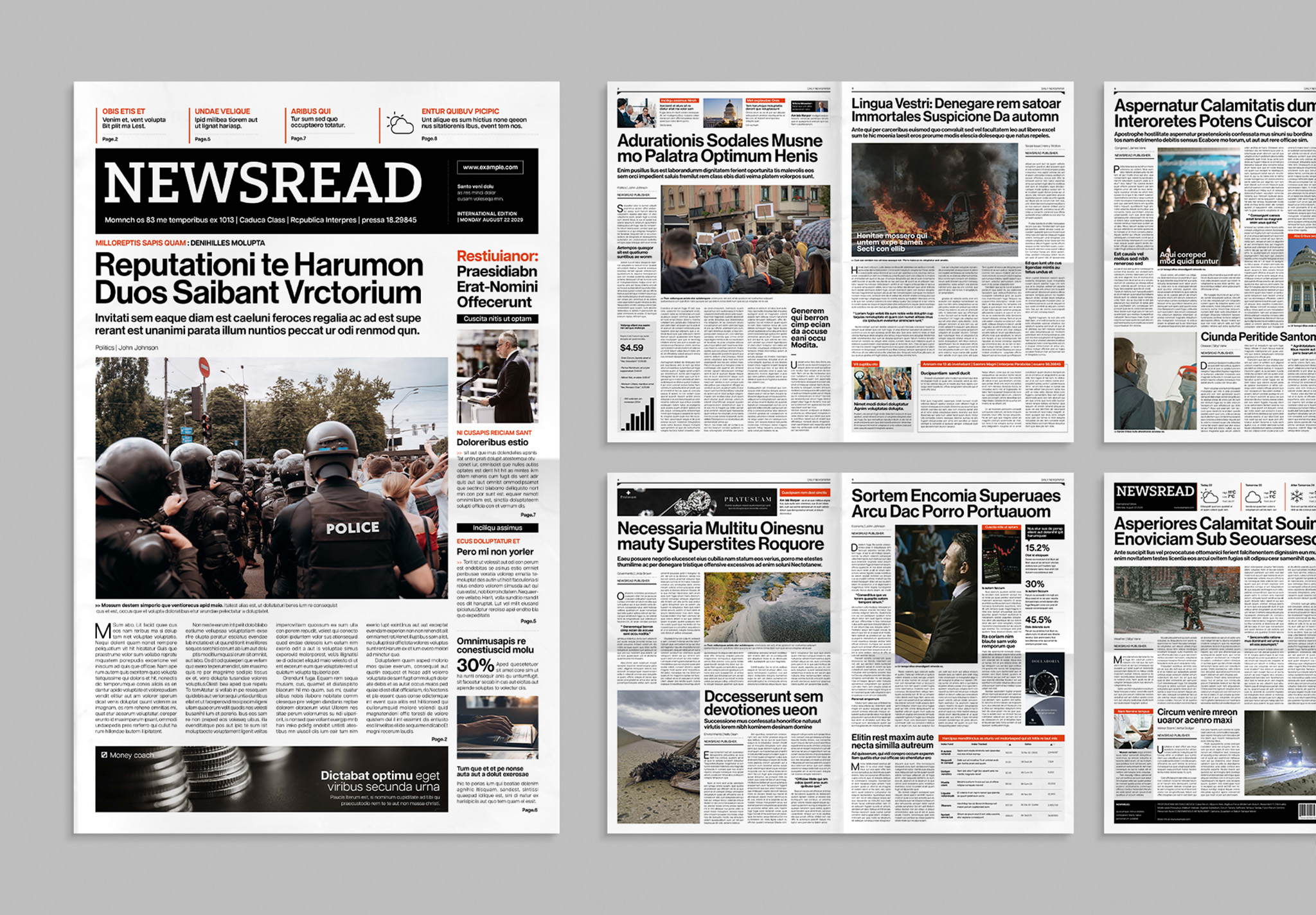 Modern Tabloid Newspaper Template