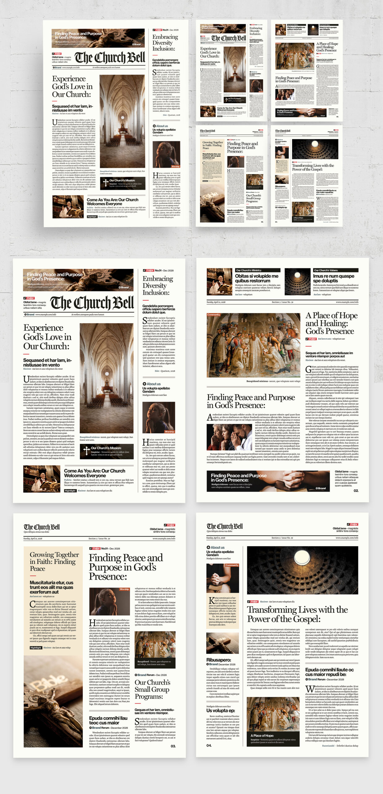 Newspaper Newsletter Layout - Full Preview