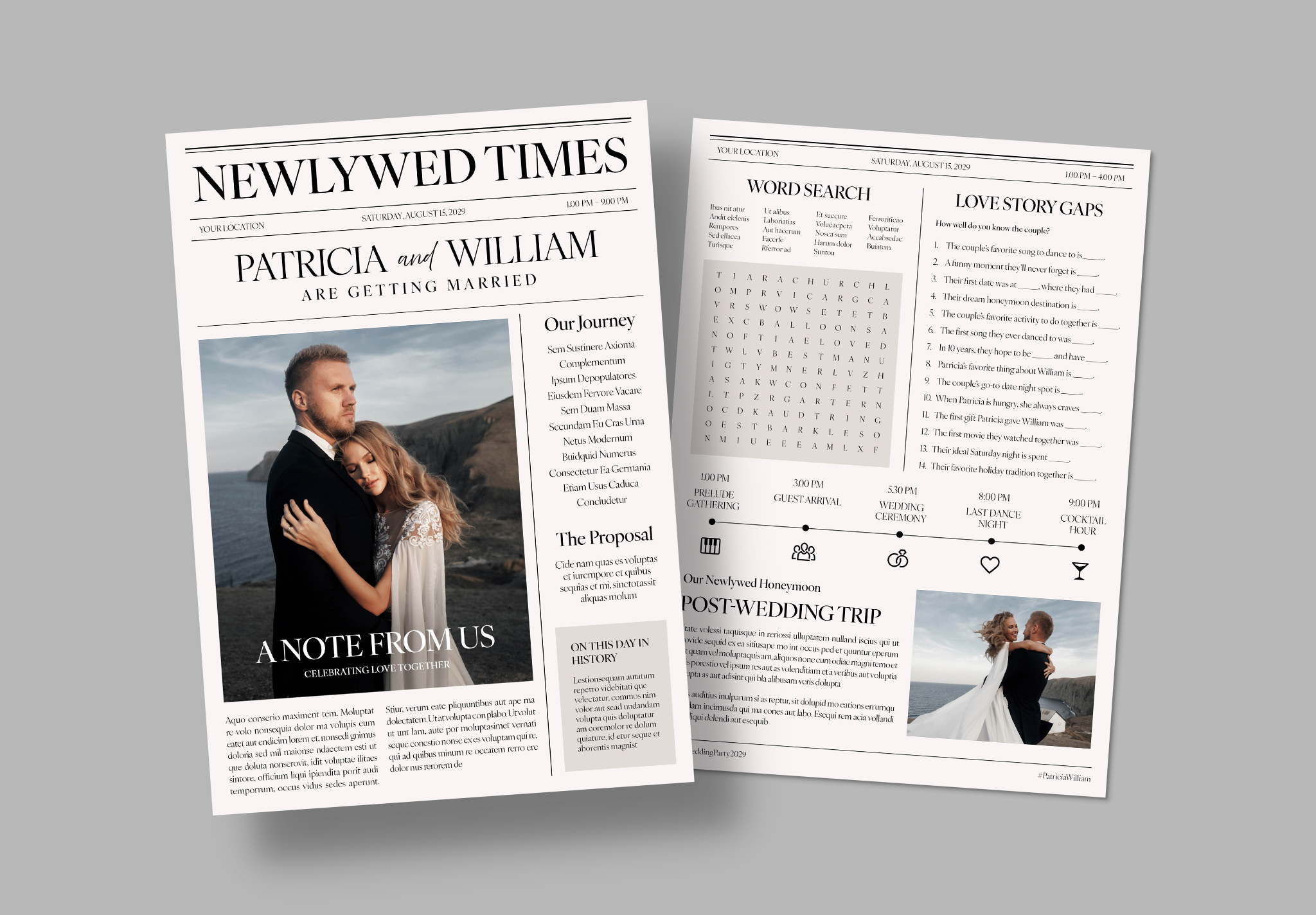 Wedding Newspaper Flyer Template