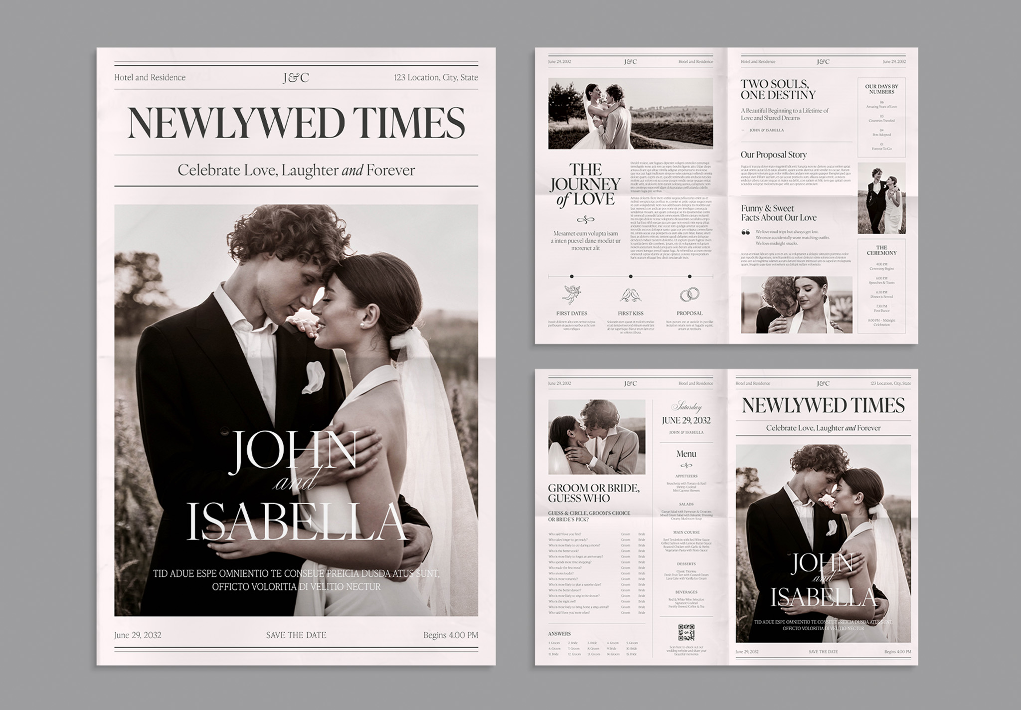 Wedding Newspaper Template
